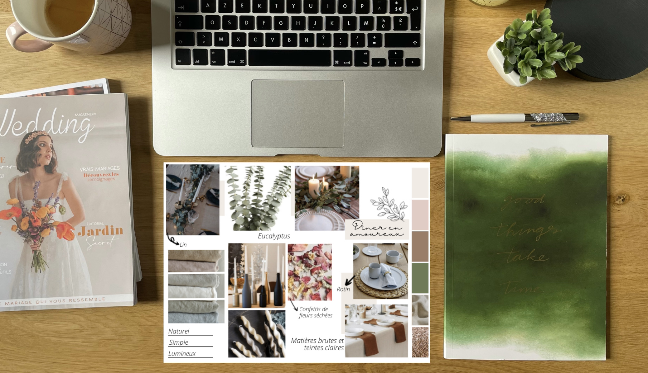 D'amour à la carte moodboard décoration